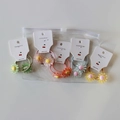 Set mit 5 Paar Gänseblümchen-Haargummis für Mädchen in verschiedenen Pastellfarben - Gelee-Gänseblümchen-Stil