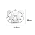 Hollow silver panda head pendant with dimensions 39.5mm width and 38mm height - Panda Head