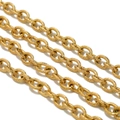 8mm golden twist rope chain in polished stainless steel for punk DIY jewelry making - 1m / Gold