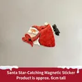 Santa Claus resin fridge magnet with red heart 6cm magnetic Christmas decoration - Heart Santa