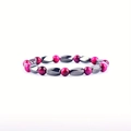 Bracciale occhio di tigre con perline rosso rosa e punte di freccia in ematite - 6MM Occhio di Tigre Rosso Rosa