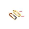 Gold-plated stainless steel rectangle turtle pendant in red and blue enamel finish - 10*26mm Rounded Rectangle - Blue & Red
