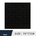Sticker mural 3D auto-adhésif motif brique noire de 70x77cm pour décoration intérieure - Épais Moyen 5mm 70*77cm / Motif Brique Noire