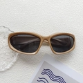 Gafas de sol rectangulares para niños en oro champán con cristales oscuros para el sol - Amarillo