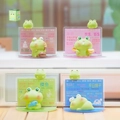 Funny green frog figurine set for desk decoration featuring four different mood styles - 1188-28 Set of 4 Frog Statues