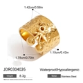 Goldener Edelstahl-Kirschring mit Hammerschlag-Textur, wasserdicht und hypoallergen - Edelstahl / Kirsch-Ring / Einheitsgröße