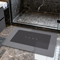 Tappetino da bagno grigio rettangolare in farina fossile con scritta HOME, antiscivolo - Lago Baikal (rettangolare) - Grigio Chiaro (rivestimento Brevettato) / 50*80cm