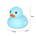 Light blue rubber duck bath toy for kids, soft material, size 5.5cm x 4.5cm x 4cm - No. 8 Macaron Blue