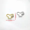 Zircon butterfly screw clasps for DIY jewelry in gold and silver finish 21.5mm - Butterfly / 18K Gold Plated