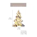 70cm lighted Christmas tree with white flocking and 35 warm LED bulbs for holiday decor - Small Lighted Flocking Iron Christmas Tree (35 LEDs)