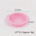 Gedetailleerde maatspecificaties van de roze siliconen cakevorm met 12,2 cm diameter - 4 Inch / Roze