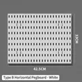 White pegboard wall organizer horizontal panel 42.5x33cm for home storage - Type B Horizontal Board White 42.5*33cm