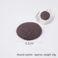 Realistic 4.2cm chocolate cookie model keychain pendant with detailed matte texture - Round Cookie / No Buckle