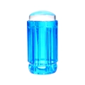 Professional clear nail art stamper with translucent blue handle and silicone head - Blue