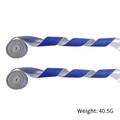 2m navy blue velvet ribbon with silver edges for Christmas DIY bow making 40.5g - 3m Blue Velvet Ribbon