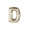 Ciondolo lettera D dorata stile gonfiabile lucido per gioielli DIY e collane moda - Lettera D / Oro