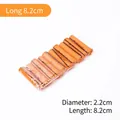 Pack de 10 rulos de nylon naranja con elástico, diámetro de 2,2 cm y longitud de 8,2 cm - Tipo Largo con Tapa / 2.2cm / 8.2cm / Naranja