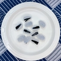 Funny food-shaped hair clip set with realistic rice grain design on black metal base - Rice Bowl Design (Black Clip)