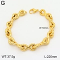 Modisches 18K vergoldetes Edelstahl-Armband mit Unendlichkeitssymbolen und Verschluss - Gold Stil 3-Unendlichkeitssymbol-Glied