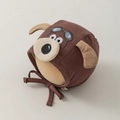 Détail du bonnet pour bébé avec oreilles de chien et broderie lunettes de ski - 36-45cm(0-12 Mois) / café