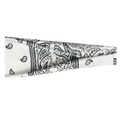 White bandana with black paisley pattern for sports fitness in soft cotton fabric - 2# White Paisley