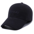 Men's winter baseball cap in dark navy wool blend with CAPARD embroidery - Adjustable / Navy Blue