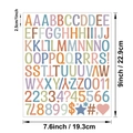 Adesivi con lettere e numeri in vinile color Morandi da 1 pollice per il fai da te - Blu Morandi