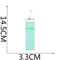 Mint green woven strap keychain with silver lobster clasp, 14.5cm length variant - Small / Aqua Green