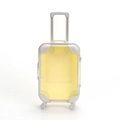 Mini transparent luggage eyelash storage box in yellow and white finish - Bright Yellow
