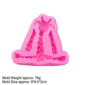 Pink giraffe silicone fondant mold for cake decorating and DIY baking crafts, 9x8.5x2cm - Giraffe / Pink