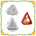 Triangle Christmas silicone mold set featuring hollow tree snowman and reindeer designs - Triangular Frame + Santa Claus Lid