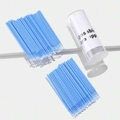Hemelblauwe wegwerpbare micro-applicators in transparante koker voor wimperreiniging - 100 Stuks/Fles / Blauw Met Fles