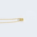Minimalist gold clavicle chain necklace featuring a polished uppercase letter B pendant - Letter B