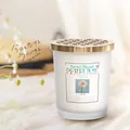 Gardenia scented solid car aromatherapy balm in white frosted glass jar with gold lid - Gardenia / 190g