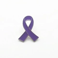 Spilla a nastro in smalto viola e lega d'argento per eventi di beneficenza - Viola