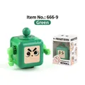 Robot fidget verde cubo antistress con bracci meccanici e confezione originale - Robot con Occhi Grandi Verde (666-9)