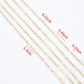Catena a barre in acciaio inossidabile dorato per gioielli fai-da-te con misure incluse - 1 Metro/Confezione / Oro-1.3x1.45mm