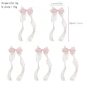 Five-pack of pink 11x29cm organza ribbons for Christmas tree ornaments weighing 15g - Pink 29cm Bow