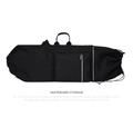 Vista laterale della borsa da skateboard impermeabile nera con tasche e coulisse - 110cmX32cm / L Nero