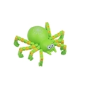 Mechanical fidget spinner toy in green spider design with glowing web pattern - Green