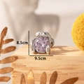 Silver snake ear stud with purple zircon gemstone in a high-quality creative setting - Blue Purple (Single)