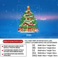 Christmas tree window static sticker size chart with gift box and bell ornaments - Small (30x40cm) / Green Christmas Tree (P-SD466)