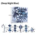 18-teiliges mitternachtsblaues Weihnachtsbaum-Set mit Zuckerstangen und Kugeln - 18er-Set / Mitternachtsblau 18Stk
