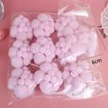 Soft pink plush flower pom-pom accessory for DIY hair clips, 6cm handmade material - 10 Large Pink Clouds