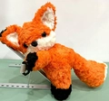 Cute plush calico cat crossbody bag in an orange and white fox design with soft fur - Fox