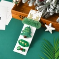 Set di accessori per capelli natalizi verdi con corna di renna e motivi festivi - Set da 4 Pezzi Albero di Natale
