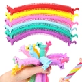 Bracciale elastico sensoriale unicorno colorato in morbido materiale TPR antistress - Multicolore