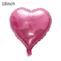 18 inch rose pink heart shaped foil balloon for Valentine's Day party decoration - Pink