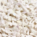 Iridescent white bow beads for DIY jewelry making and handmade craft accessories - White