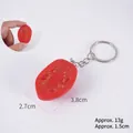 Realistic red tomato slice keychain charm, artificial food model, 3.8x2.7x1.5cm - Cherry Tomato (With Keychain)
